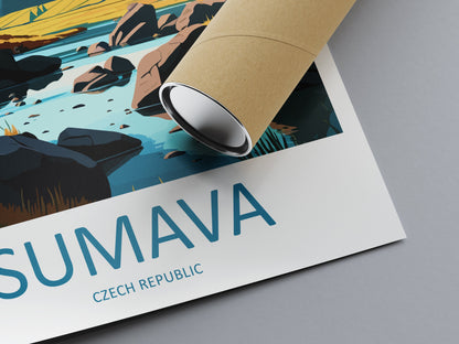Sumava Travel Print Wall Art Sumava Wall Hanging Home Décor Sumava Gift Art Lovers Czech Republic Art Lover Gift Sumava Art Decor