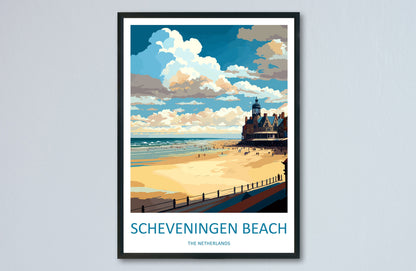 Scheveningen Beach Travel Print Wall Art Scheveningen Beach Wall Hanging Home Décor Scheveningen Beach Gift Art Lovers Netherlands Art Lover