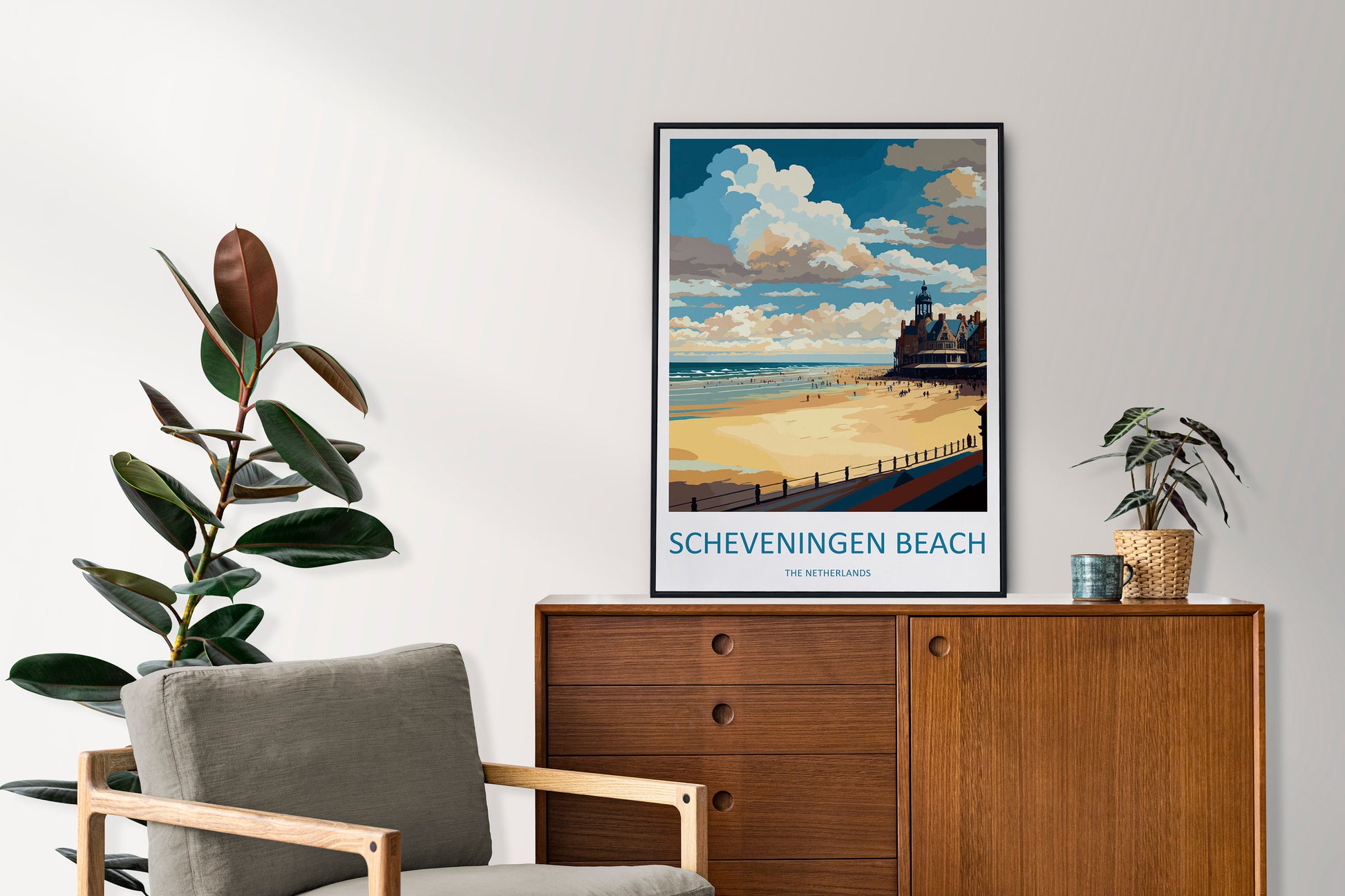 Scheveningen Beach Travel Print Wall Art Scheveningen Beach Wall Hanging Home Décor Scheveningen Beach Gift Art Lovers Netherlands Art Lover