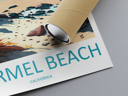 Carmel Beach Travel Print Wall Art Carmel Beach Wall Hanging Home Décor Carmel Beach Gift Art Lovers California Art Lover Gift