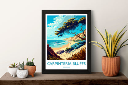 Carpinteria Bluffs Travel Print Wall Art Carpinteria Bluffs Wall Hanging Home Décor Carpinteria Bluffs Gift Art Lovers California Art
