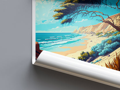 Carpinteria Bluffs Travel Print Wall Art Carpinteria Bluffs Wall Hanging Home Décor Carpinteria Bluffs Gift Art Lovers California Art