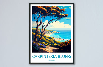 Carpinteria Bluffs Travel Print Wall Art Carpinteria Bluffs Wall Hanging Home Décor Carpinteria Bluffs Gift Art Lovers California Art