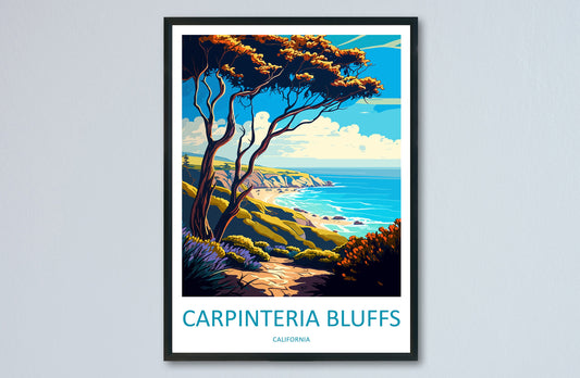Carpinteria Bluffs Travel Print Wall Art Carpinteria Bluffs Wall Hanging Home Décor Carpinteria Bluffs Gift Art Lovers California Art