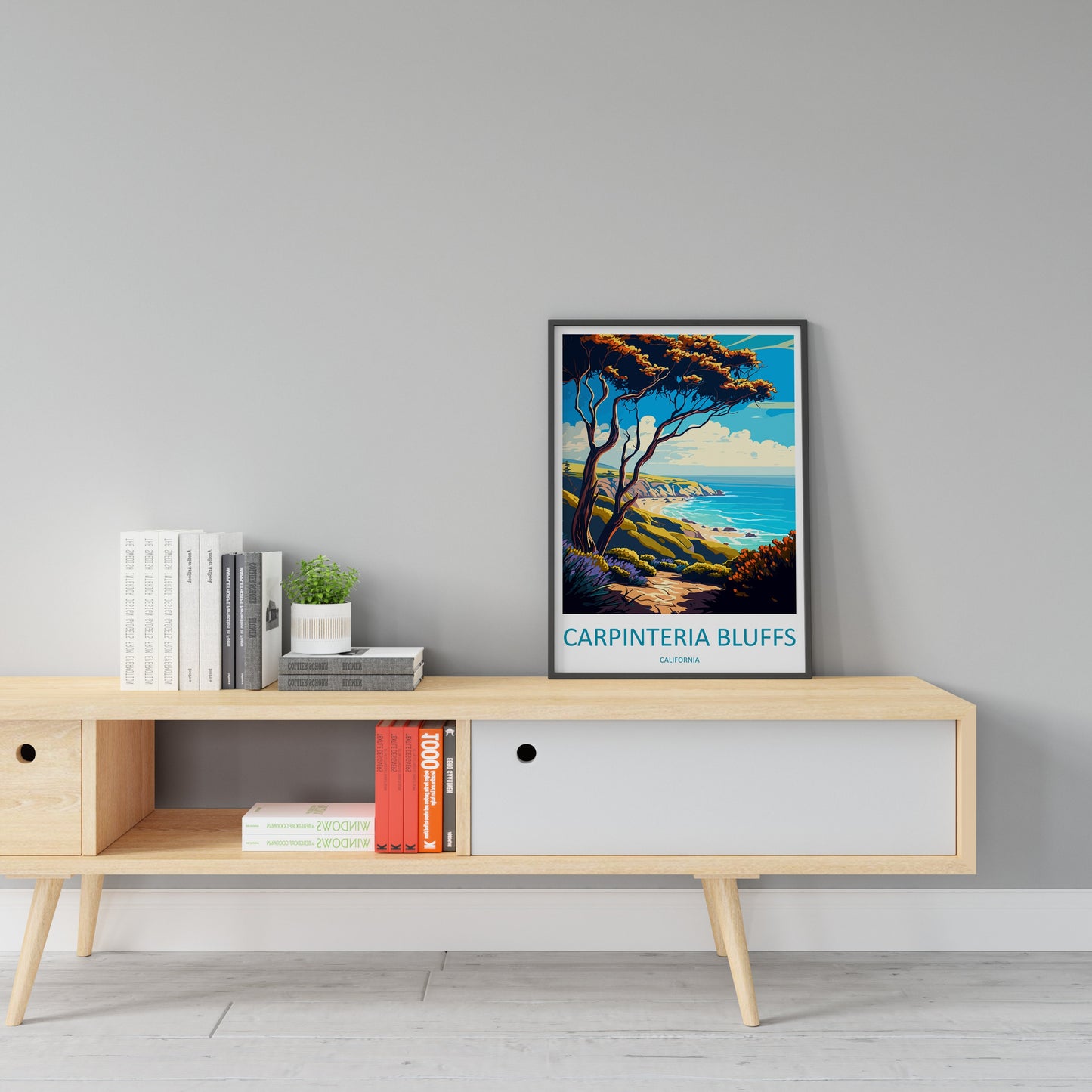 Carpinteria Bluffs Travel Print Wall Art Carpinteria Bluffs Wall Hanging Home Décor Carpinteria Bluffs Gift Art Lovers California Art