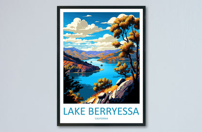 Lake Berryessa Travel Print Wall Art Lake Berryessa Wall Hanging Home Décor Lake Berryessa Gift Art Lovers California Art Lover Gift