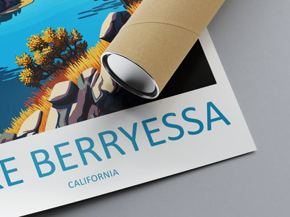 Lake Berryessa Travel Print Wall Art Lake Berryessa Wall Hanging Home Décor Lake Berryessa Gift Art Lovers California Art Lover Gift