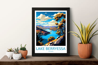 Lake Berryessa Travel Print Wall Art Lake Berryessa Wall Hanging Home Décor Lake Berryessa Gift Art Lovers California Art Lover Gift