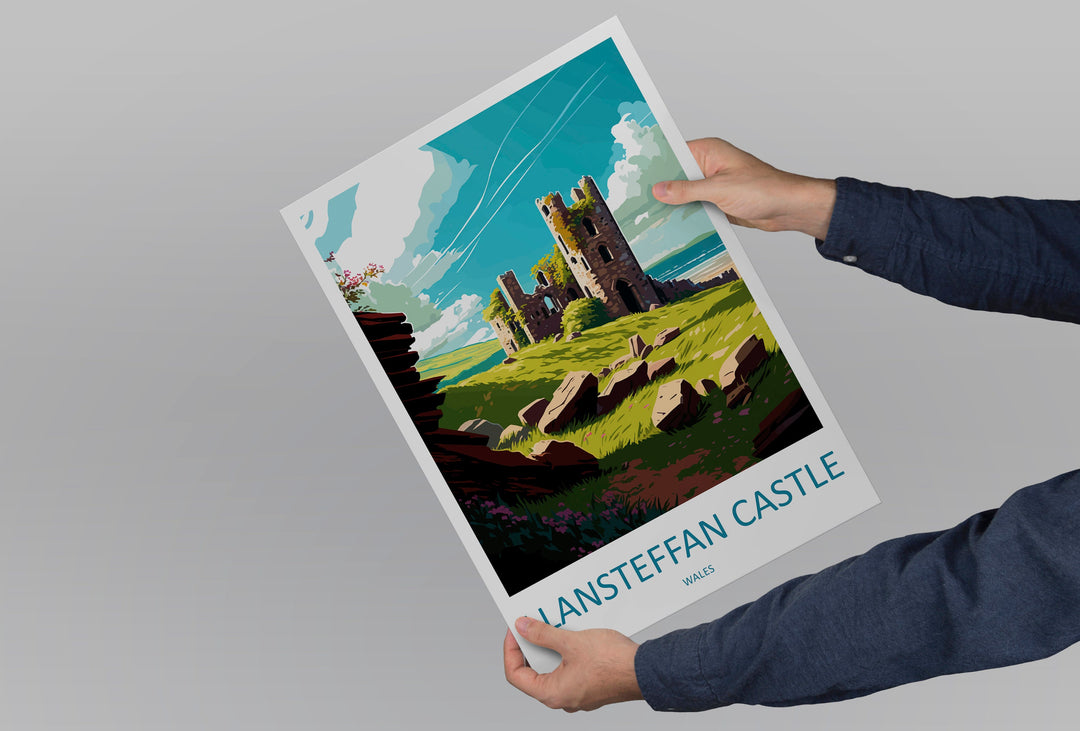 Llansteffan Castle Print Llansteffan Castle Home Décor Landscape Art Print Llansteffan Castle Wall Art for Wales Enthusiast Gift Wall Hangin