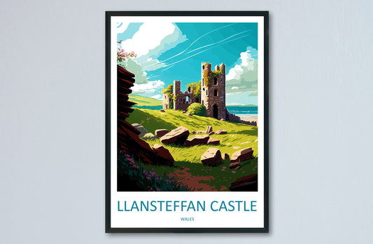 Llansteffan Castle Print Llansteffan Castle Home Décor Landscape Art Print Llansteffan Castle Wall Art for Wales Enthusiast Gift Wall Hangin