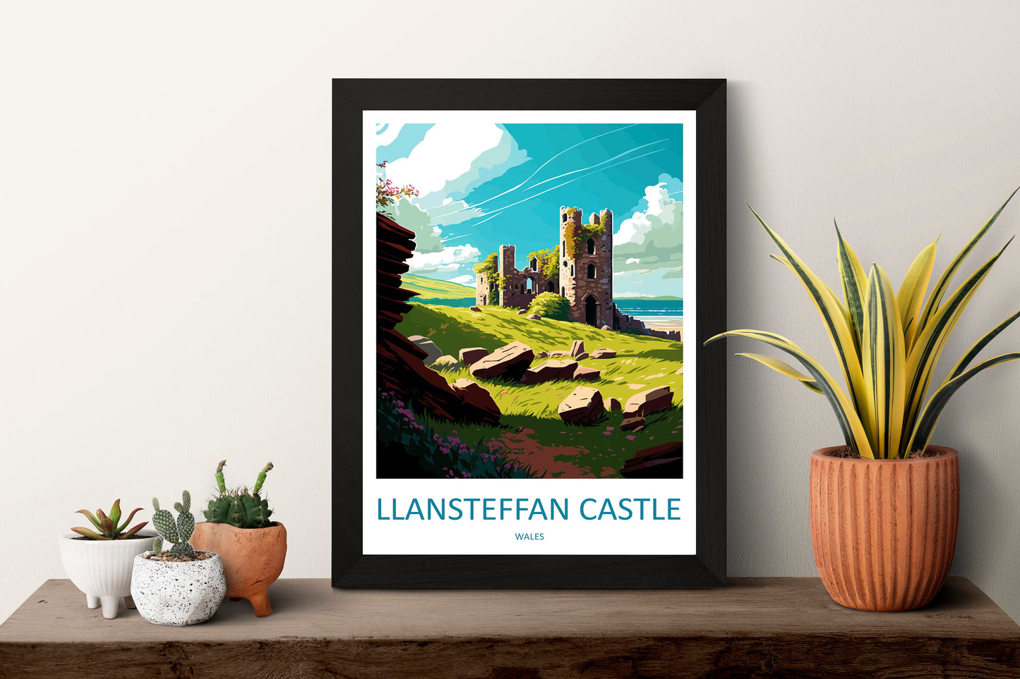 Llansteffan Castle Print Llansteffan Castle Home Décor Landscape Art Print Llansteffan Castle Wall Art for Wales Enthusiast Gift Wall Hangin