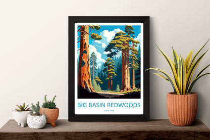 Big Basin Redwoods State Park Travel Print Wall Art Big Basin Redwoods Wall Hanging Home Décor Big Basin Redwoods Gift Art Lovers California