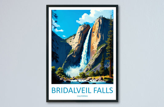 Bridalveil Falls Travel Print Wall Art Bridalveil Falls Wall Hanging Home Décor Bridalveil Falls Gift Art Lovers California Art Lover Gift