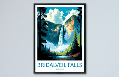 Bridalveil Falls Travel Print Wall Art Bridalveil Falls Wall Hanging Home Décor Bridalveil Falls Gift Art Lovers California Art Lover Gift
