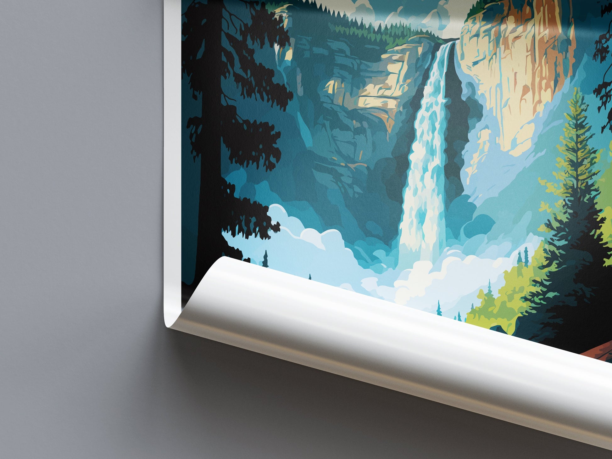 Bridalveil Falls Travel Print Wall Art Bridalveil Falls Wall Hanging Home Décor Bridalveil Falls Gift Art Lovers California Art Lover Gift