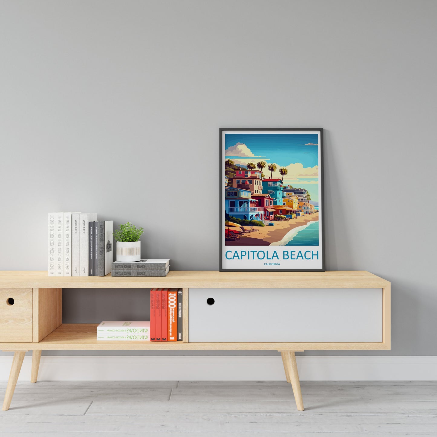 Capitola Beach Travel Print Wall Art Capitola Beach Wall Hanging Home Décor Capitola Beach Gift Art Lovers California Art Lover Gift Print