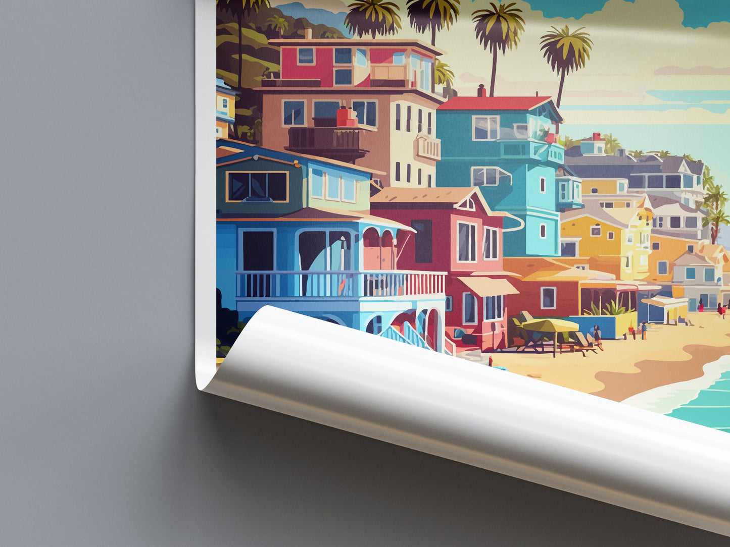 Capitola Beach Travel Print Wall Art Capitola Beach Wall Hanging Home Décor Capitola Beach Gift Art Lovers California Art Lover Gift Print