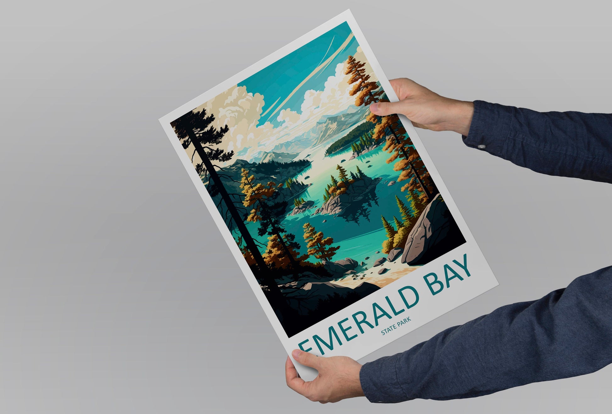 Emerald Bay State Park Travel Print Wall Art Emerald Bay Wall Hanging Home Décor Emerald Bay Gift Art Lovers California Art Lover Gift Print