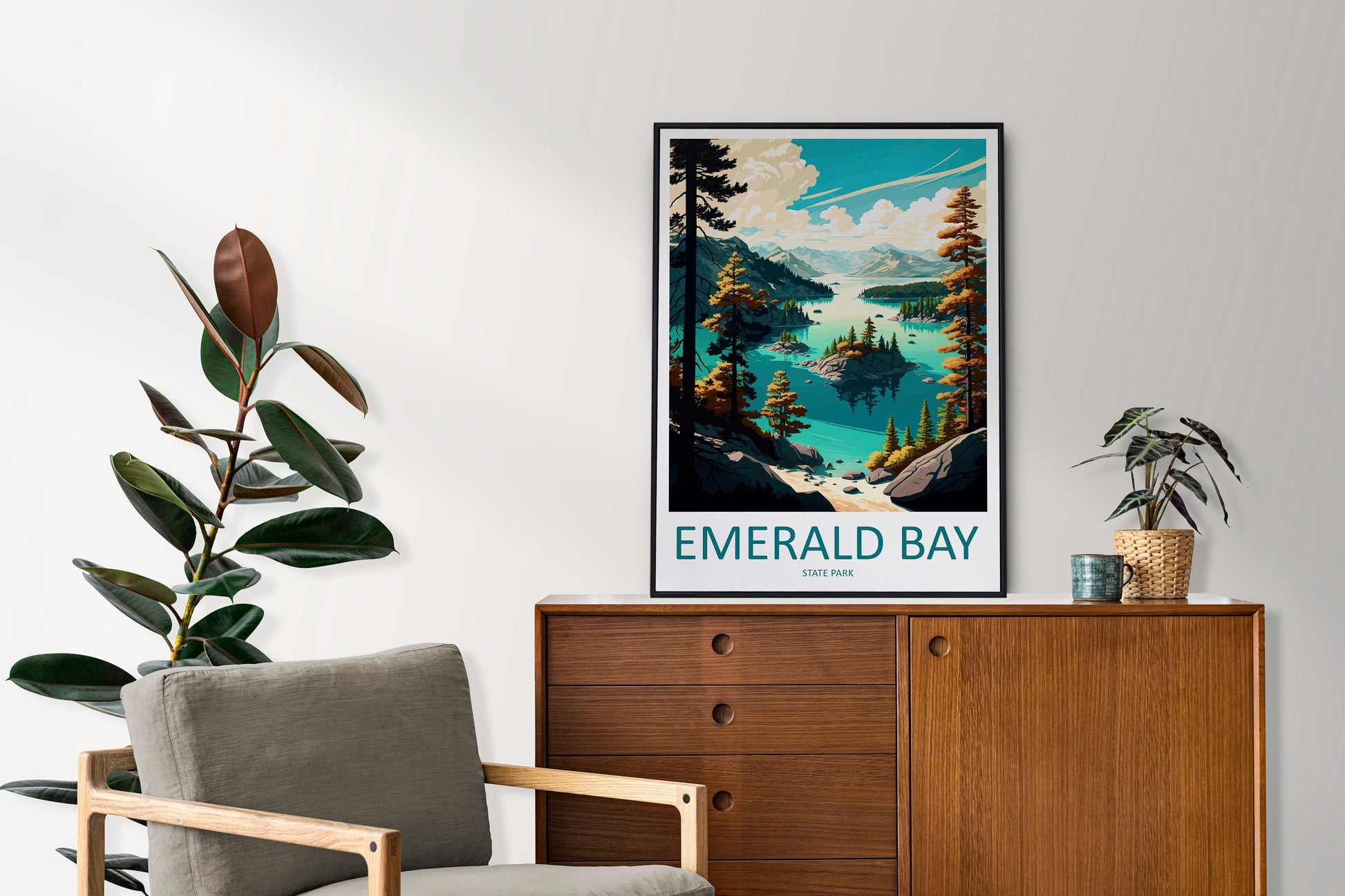 Emerald Bay State Park Travel Print Wall Art Emerald Bay Wall Hanging Home Décor Emerald Bay Gift Art Lovers California Art Lover Gift Print