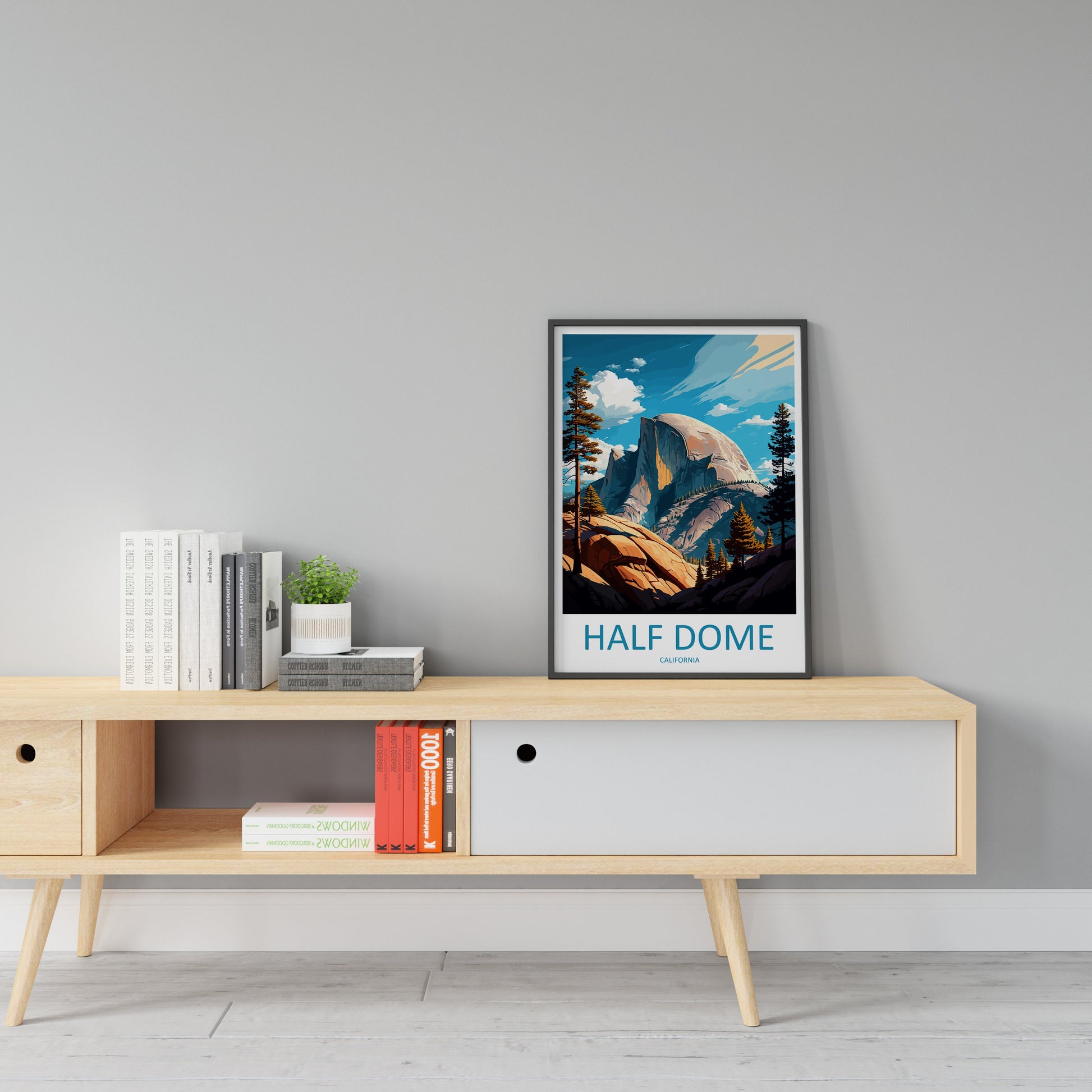 Half Dome Yosemite Travel Print Wall Art Half Dome Wall Hanging Home Décor Half Dome Gift Art Lovers California Art Lover Gift Print