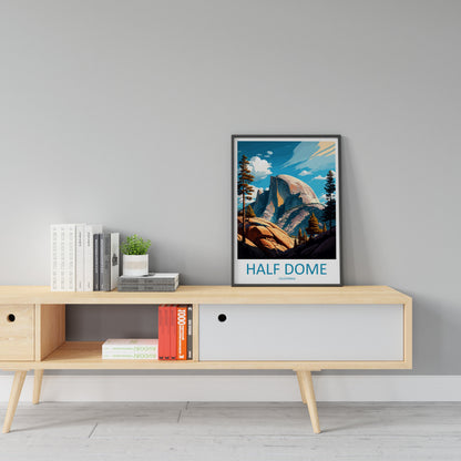 Half Dome Yosemite Travel Print Wall Art Half Dome Wall Hanging Home Décor Half Dome Gift Art Lovers California Art Lover Gift Print