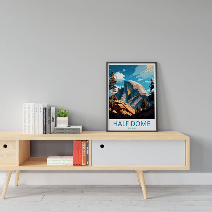 Half Dome Yosemite Travel Print Wall Art Half Dome Wall Hanging Home Décor Half Dome Gift Art Lovers California Art Lover Gift Print