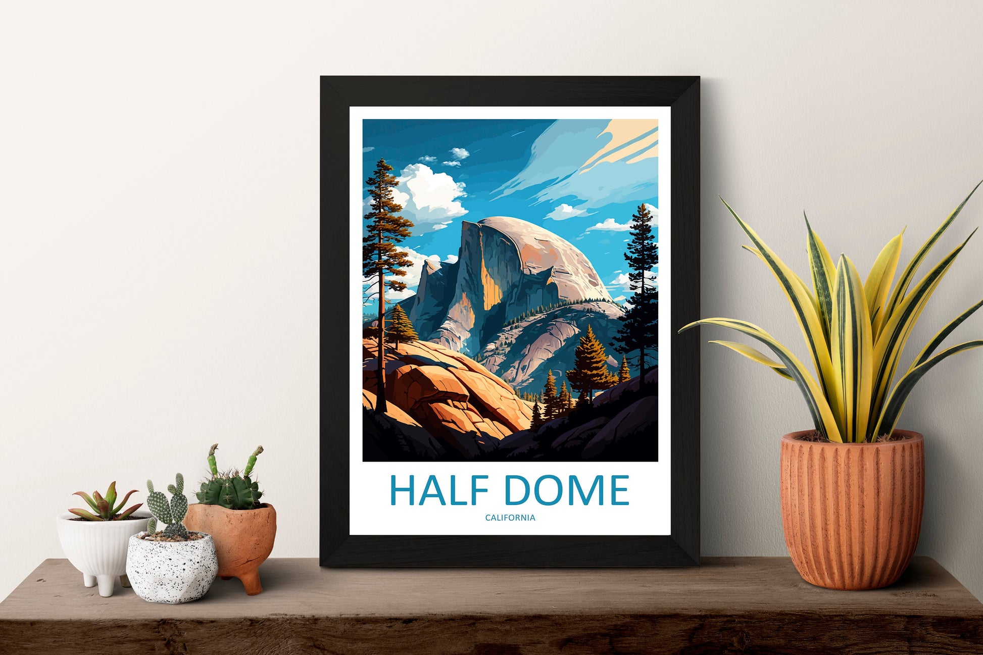 Half Dome Yosemite Travel Print Wall Art Half Dome Wall Hanging Home Décor Half Dome Gift Art Lovers California Art Lover Gift Print