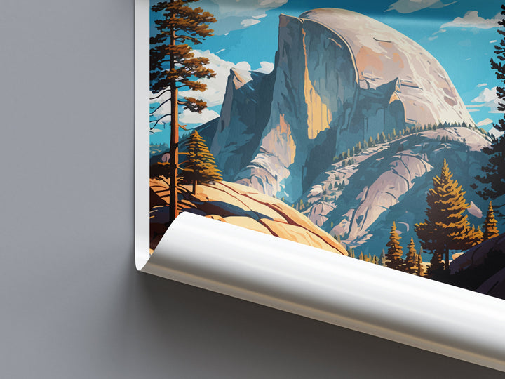 Half Dome Yosemite Travel Print Wall Art Half Dome Wall Hanging Home Décor Half Dome Gift Art Lovers California Art Lover Gift Print