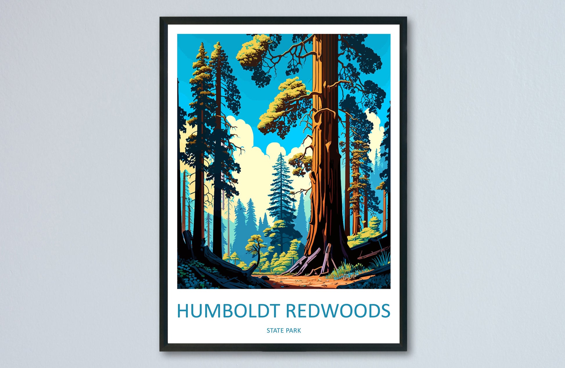 Humboldt Redwoods State Park Travel Print Wall Art Humboldt Redwoods Wall Hanging Home Décor Humboldt Redwoods Gift Art Lovers California