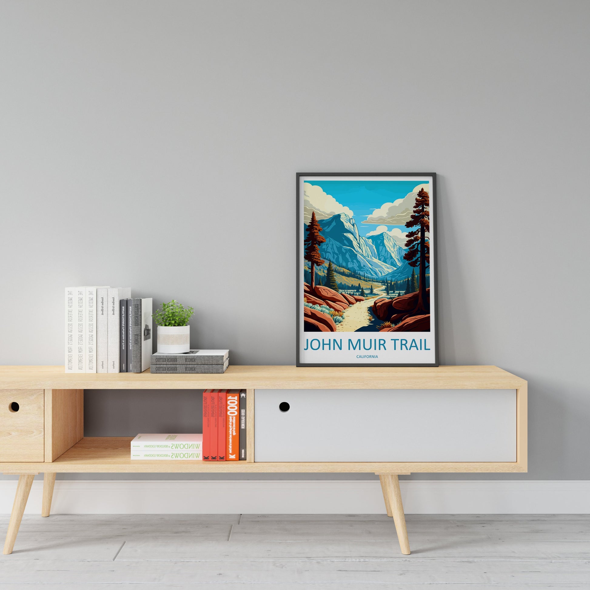 John Muir Trail Travel Print Wall Art John Muir Trail Wall Hanging Home Décor John Muir Gift Art Lovers California Art Lover Gift Print
