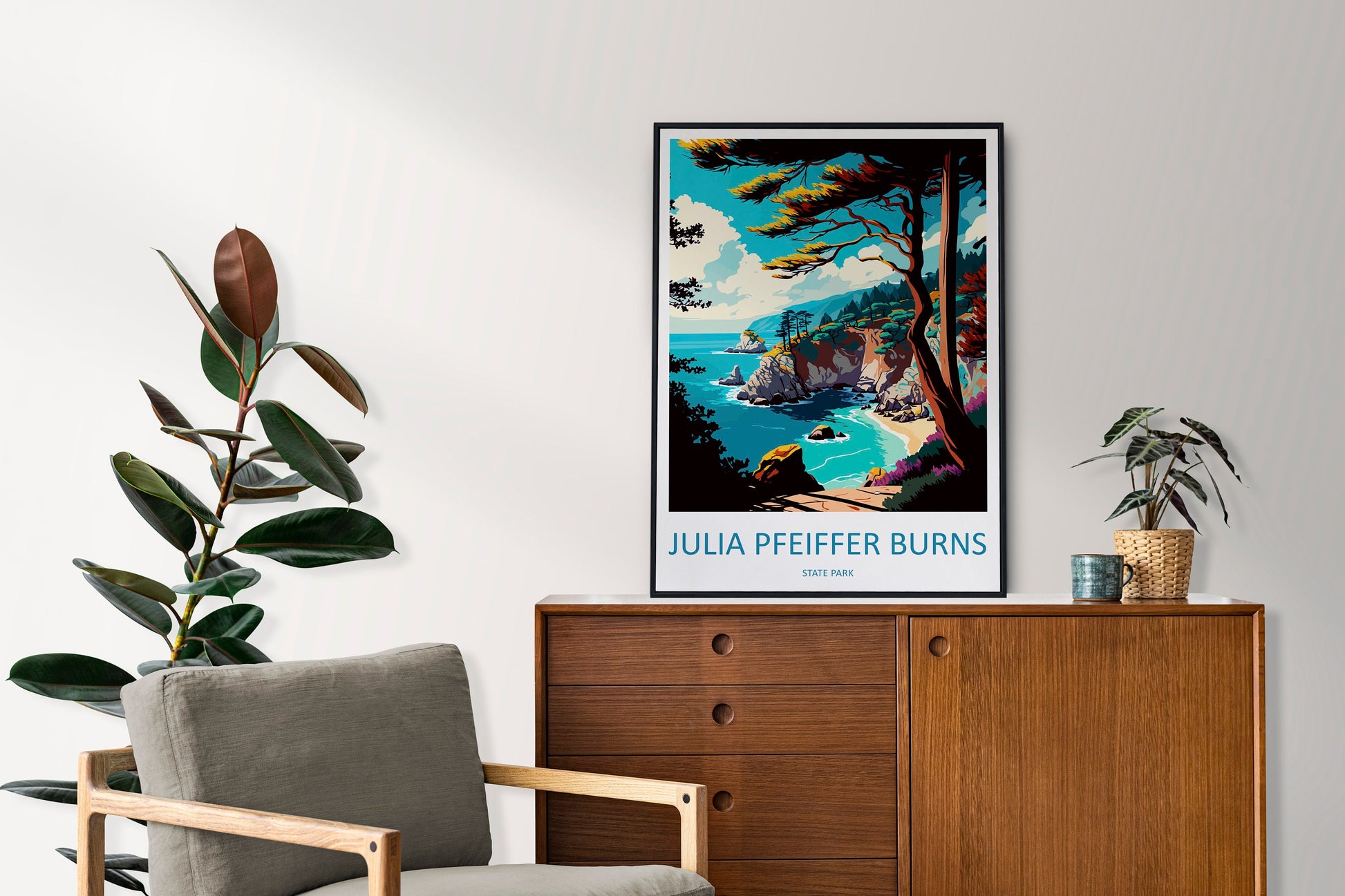 Julia Pfeiffer Burns State Park Travel Print Wall Art Julia Pfeiffer Burns Wall Hanging Home Décor Julia Pfeiffer Burns Gift Art California