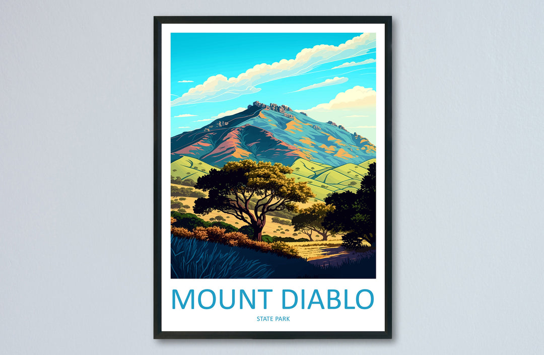 Mount Diablo State Park Travel Print Wall Art Mount Diablo Wall Hanging Home Décor Mount Diablo Gift Art Lovers California Art Lover Gift