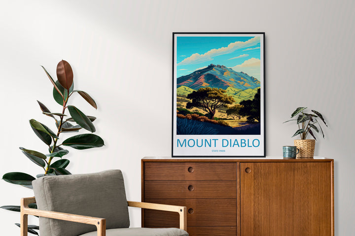 Mount Diablo State Park Travel Print Wall Art Mount Diablo Wall Hanging Home Décor Mount Diablo Gift Art Lovers California Art Lover Gift