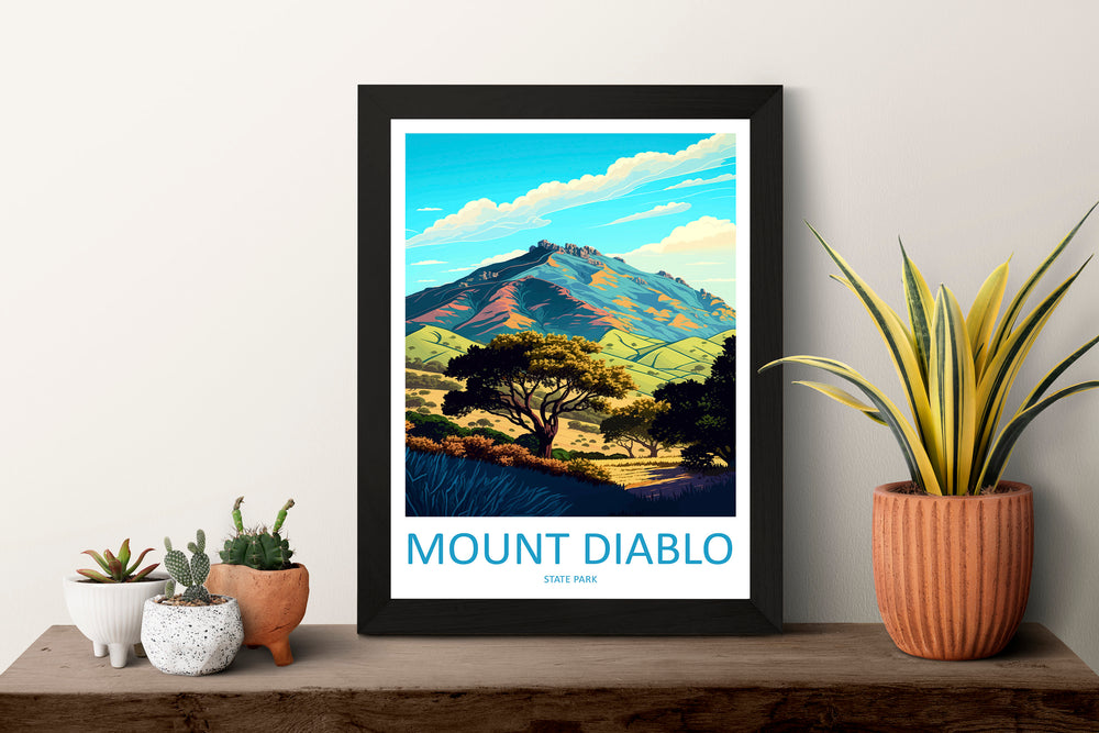 Mount Diablo State Park Travel Print Wall Art Mount Diablo Wall Hanging Home Décor Mount Diablo Gift Art Lovers California Art Lover Gift