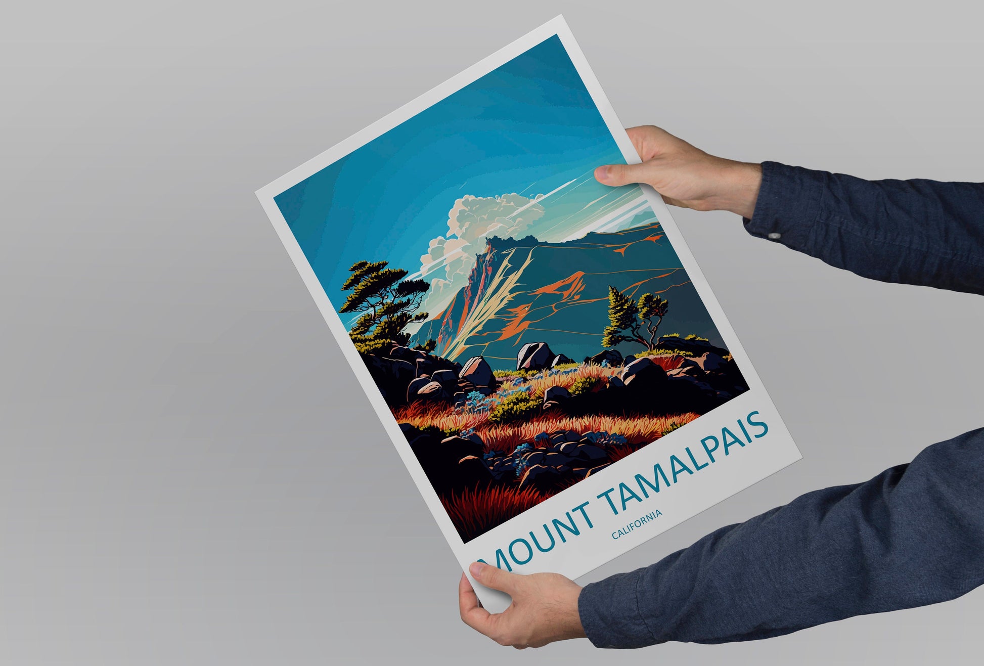 Mount Tamalpais Travel Print Wall Art Mount Tamalpais Wall Hanging Home Décor Mount Tamalpais Gift Art Lovers California Art Lover Gift