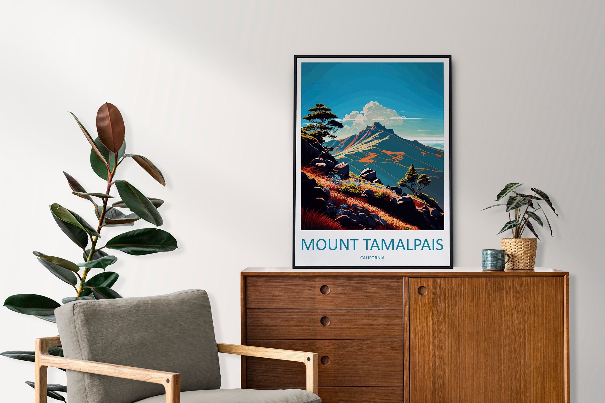 Mount Tamalpais Travel Print Wall Art Mount Tamalpais Wall Hanging Home Décor Mount Tamalpais Gift Art Lovers California Art Lover Gift