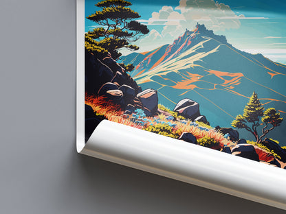 Mount Tamalpais Travel Print Wall Art Mount Tamalpais Wall Hanging Home Décor Mount Tamalpais Gift Art Lovers California Art Lover Gift