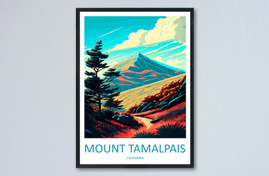 Mount Tamalpais Travel Print Wall Art Mount Tamalpais Wall Hanging Home Décor Mount Tamalpais Gift Art Lovers California Art Lover Gift