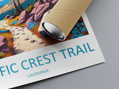 Pacific Crest Trail Travel Print Wall Art Pacific Crest Trail Wall Hanging Home Décor Pacific Crest Trail Gift Art Lovers California Art