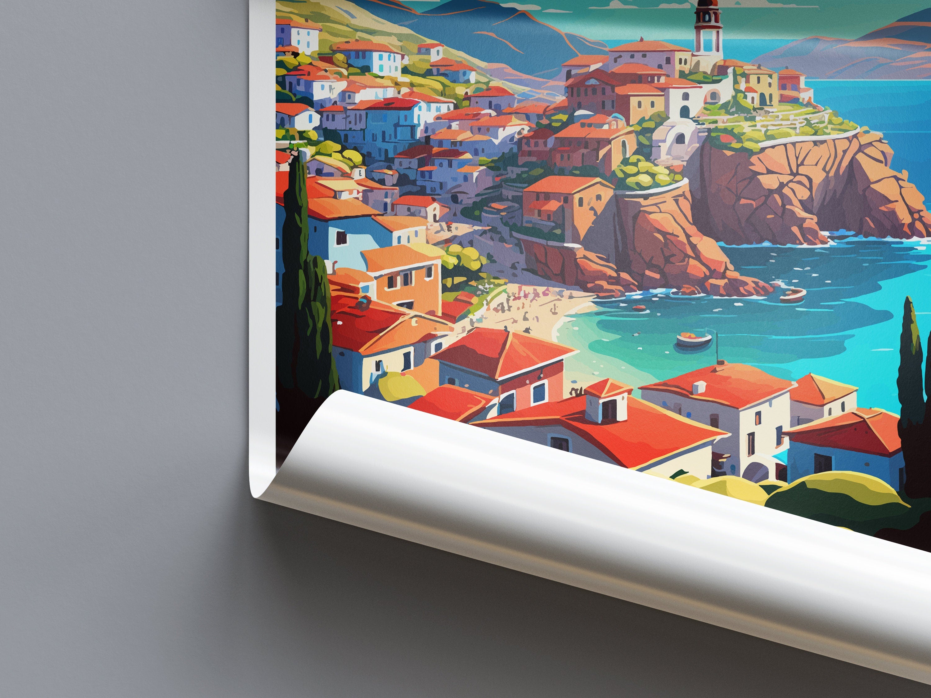 Andros Travel Print Wall Art Andros Greece Wall Hanging Home Decoration Andros Gift Art Lovers Wall Art Print Andros Greece Wall Poster Art