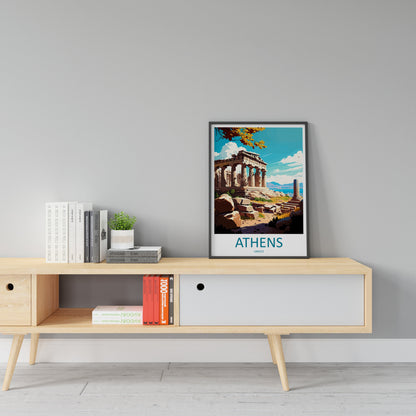 Athens Travel Print Wall Art Athens Greece Wall Hanging Home Decoration Athens Gift Art Lovers Wall Art Print Athens Greece Wall Poster Art