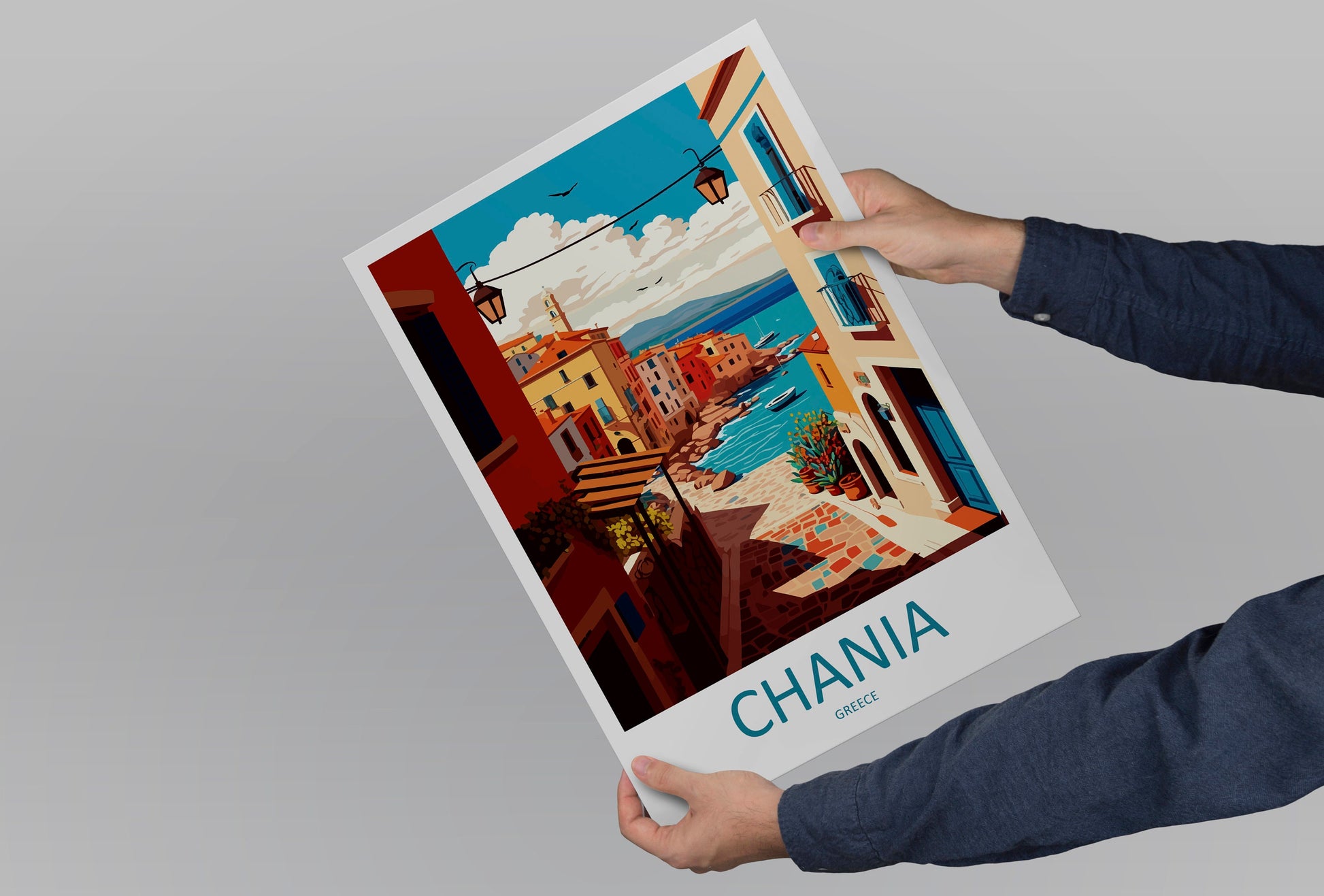 Chania Travel Print Wall Art Chania Greece Wall Hanging Home Decoration Chania Gift Art Lovers Wall Art Print Chania Greece Wall Poster Art