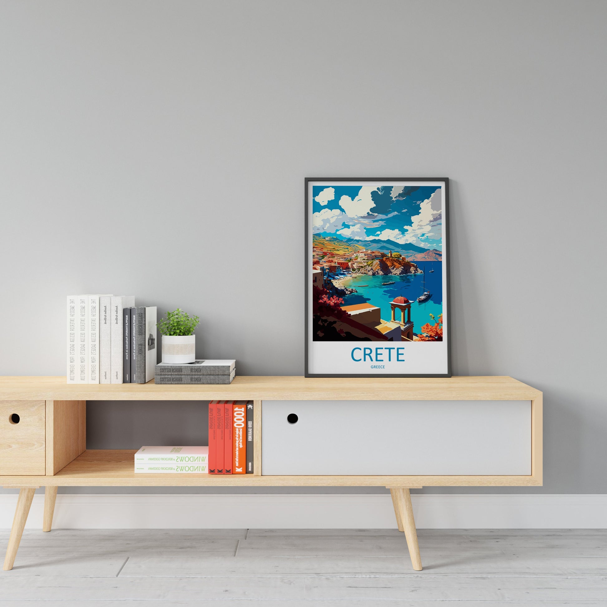 Crete Travel Print Wall Art Crete Greece Wall Hanging Home Decoration Crete Gift Art Lovers Wall Art Print Crete Greece Wall Poster Art