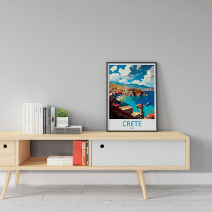 Crete Travel Print Wall Art Crete Greece Wall Hanging Home Decoration Crete Gift Art Lovers Wall Art Print Crete Greece Wall Poster Art