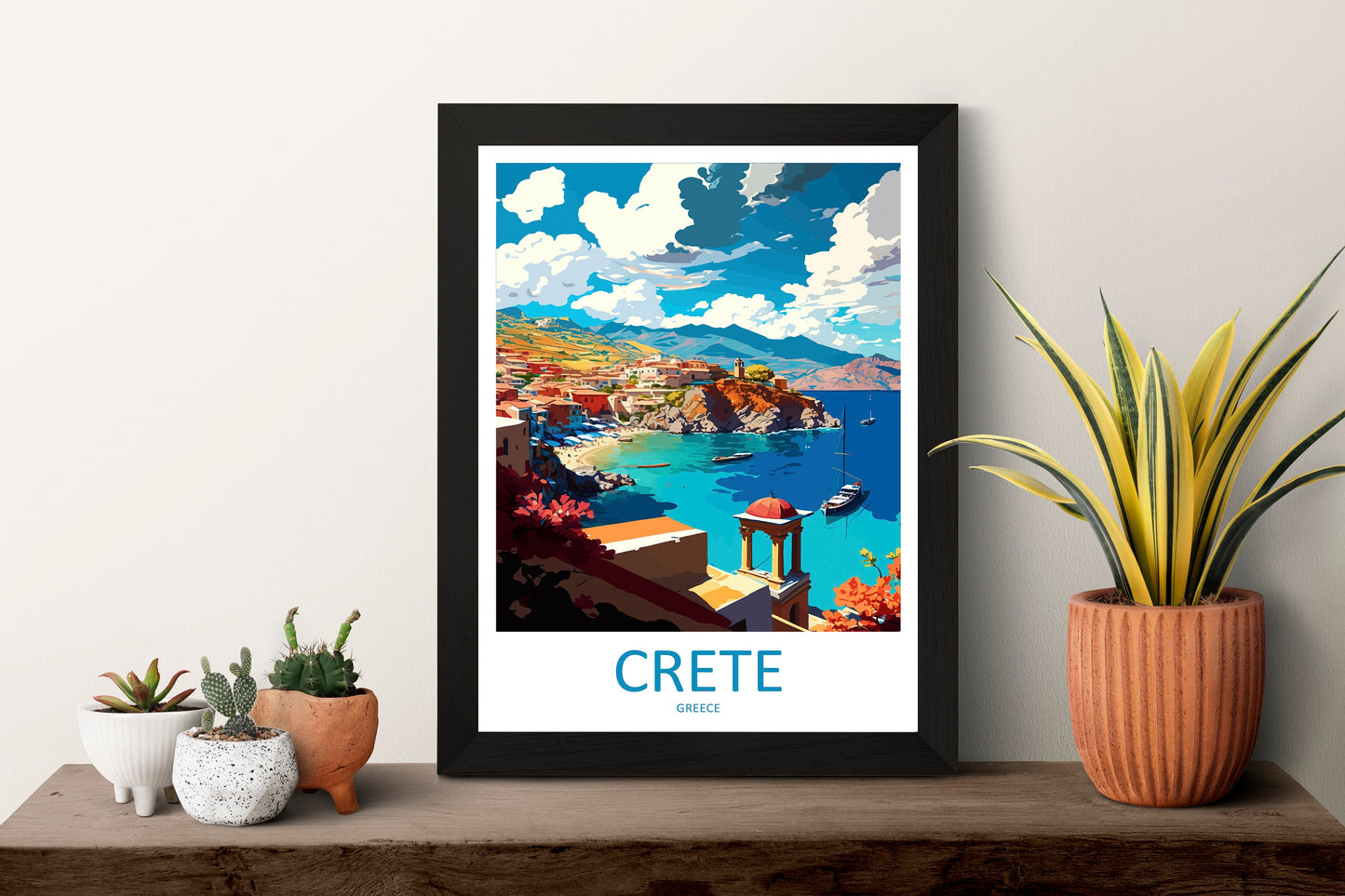 Crete Travel Print Wall Art Crete Greece Wall Hanging Home Decoration Crete Gift Art Lovers Wall Art Print Crete Greece Wall Poster Art