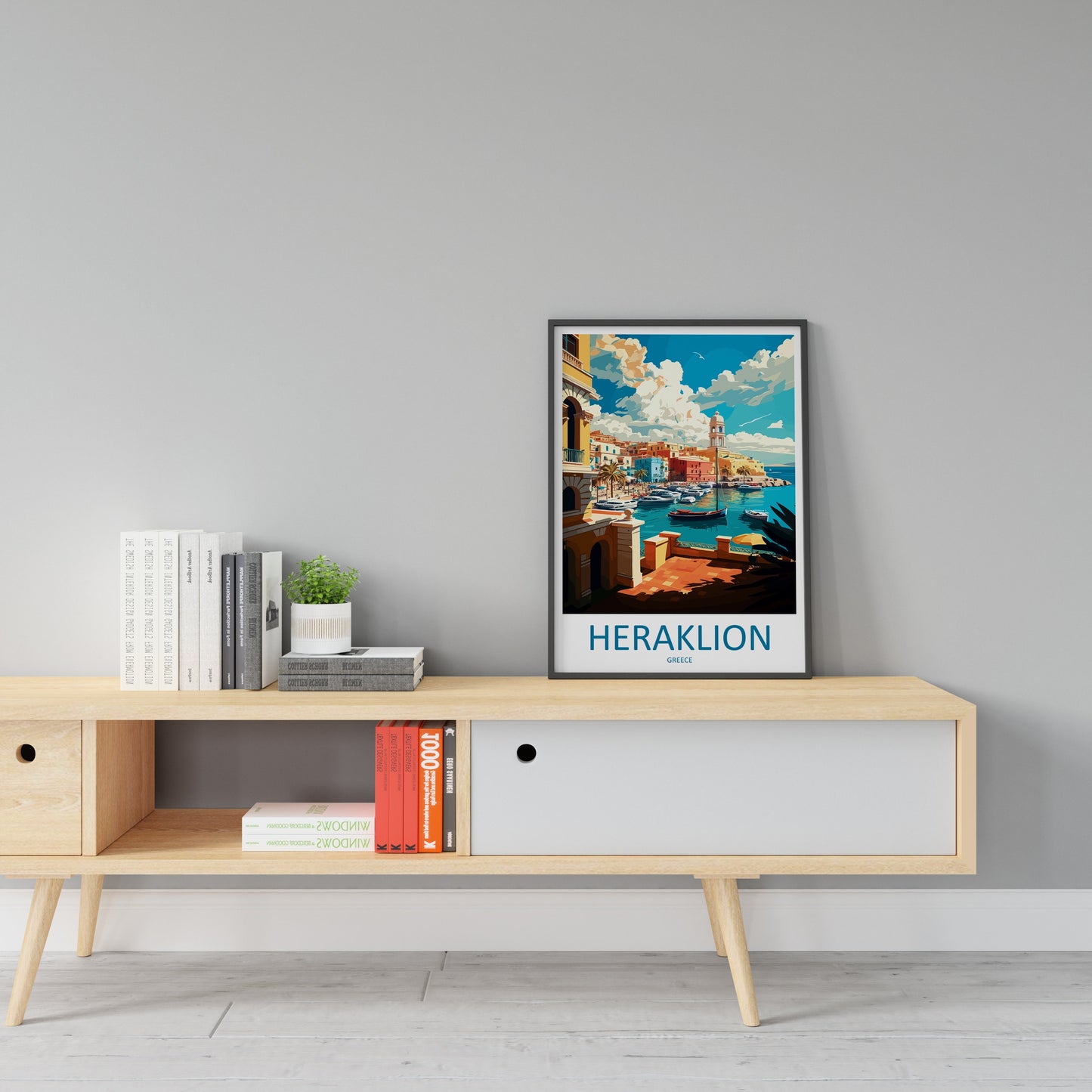Heraklion Travel Print Wall Art Heraklion Greece Wall Hanging Home Decoration Heraklion Gift Art Lovers Wall Art Print Heraklion Greece