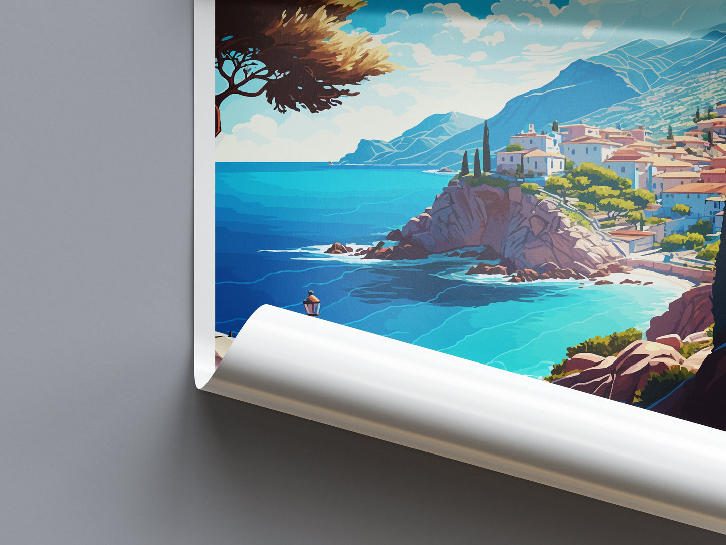 Ikaria Travel Print Wall Art Ikaria Greece Wall Hanging Home Decoration Ikaria Gift Art Lovers Wall Art Print Ikaria Greece Wall Poster Art