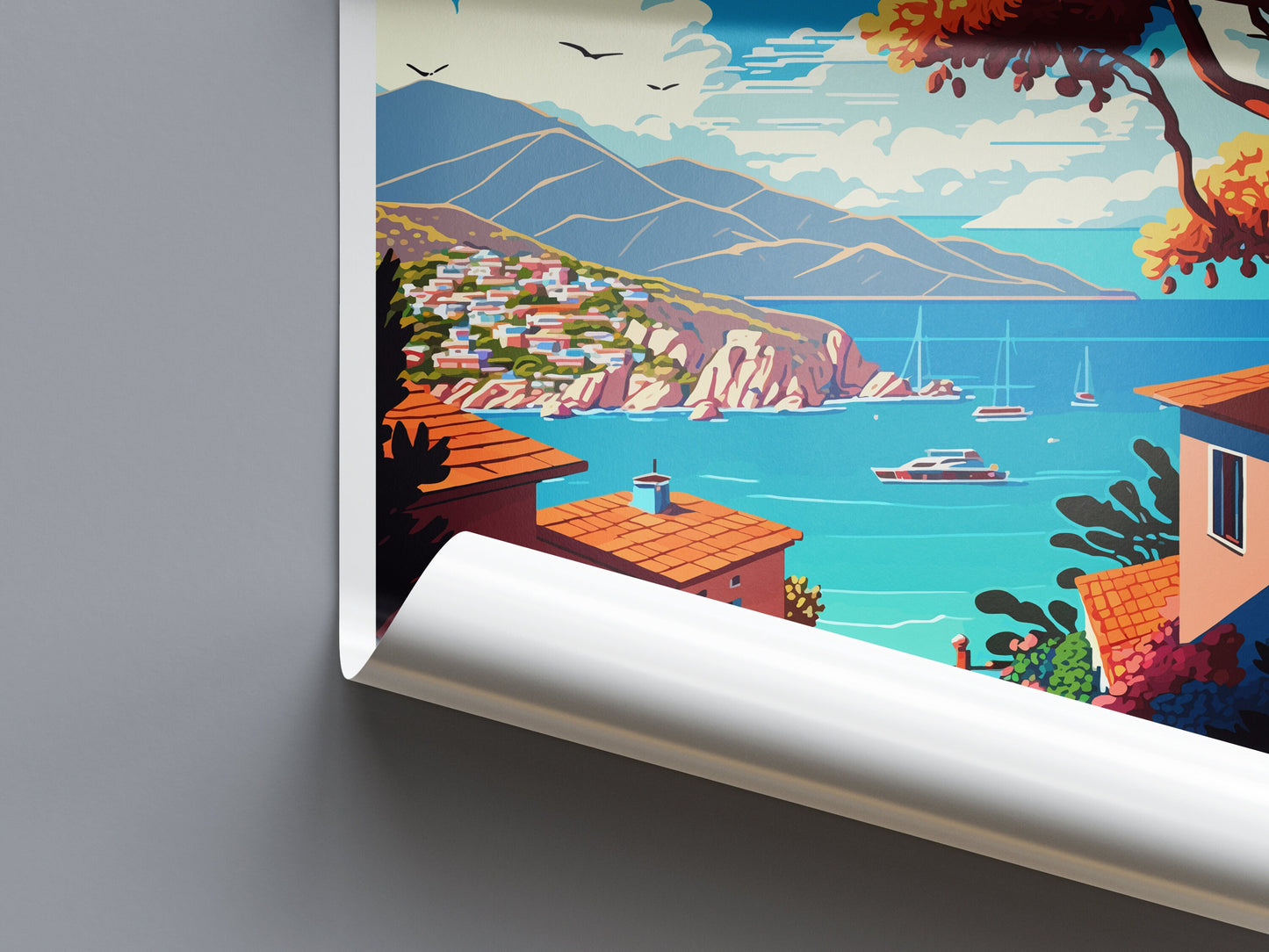 Lefkada Travel Print Wall Art Lefkada Greece Wall Hanging Home Decoration Lefkada Gift Art Lovers Wall Art Print Lefkada Greece Wall Art
