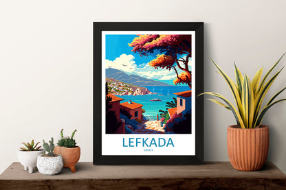 Lefkada Travel Print Wall Art Lefkada Greece Wall Hanging Home Decoration Lefkada Gift Art Lovers Wall Art Print Lefkada Greece Wall Art