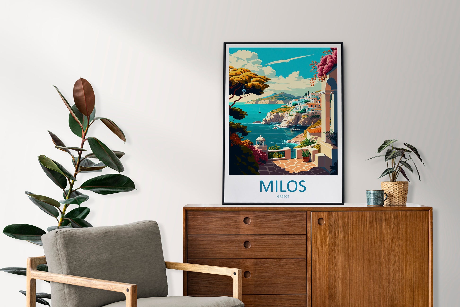 Milos Travel Print Wall Art Milos Greece Wall Hanging Home Decoration Milos Gift Art Lovers Wall Art Print Milos Greece Wall Art